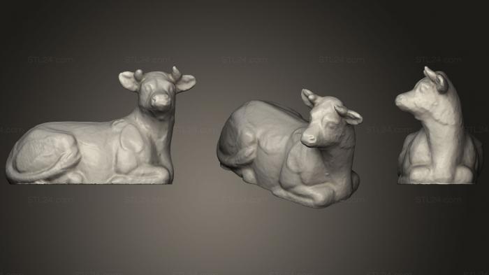 Статуэтки животных (Традиционная Корова, STKJ_1564) 3D модель для ЧПУ станка